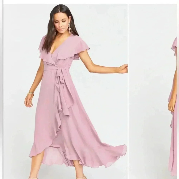 Show Me Your Mumu Jess Ruffle Midi Dress Size XS